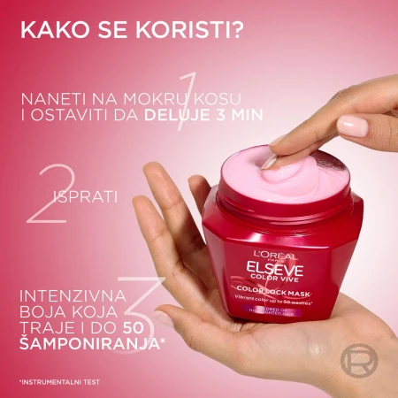 LOREAL ELSEVE MASKA ZA KOSU 300ML COLOR VIVE