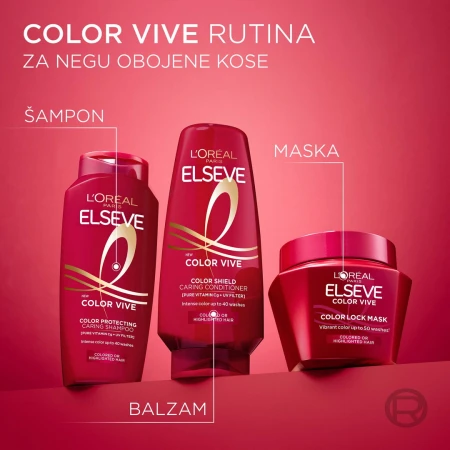 LOREAL ELSEVE MASKA ZA KOSU 300ML COLOR VIVE