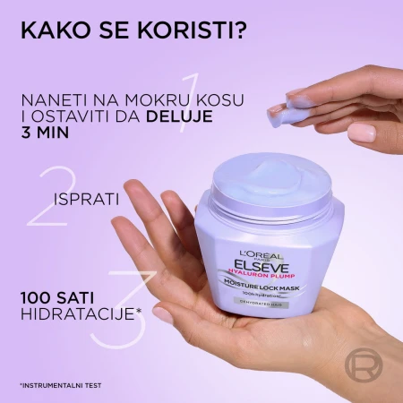 LOREAL ELSEVE MASKA ZA KOSU 300ML HYALURON PLUMP