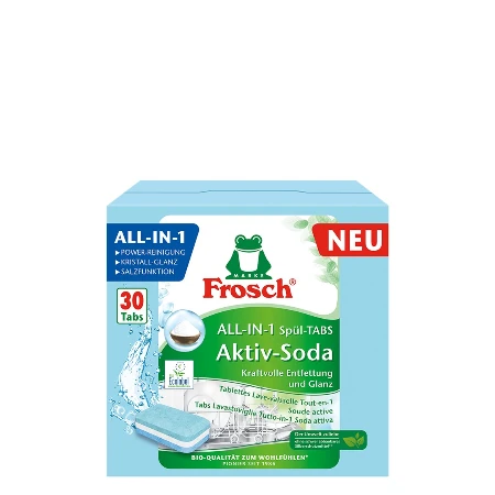 FROSCH TABLETE ZA MAŠINSKO PRANJE POSUĐA 30KOM ALL-IN-1 ACTIVE SODA