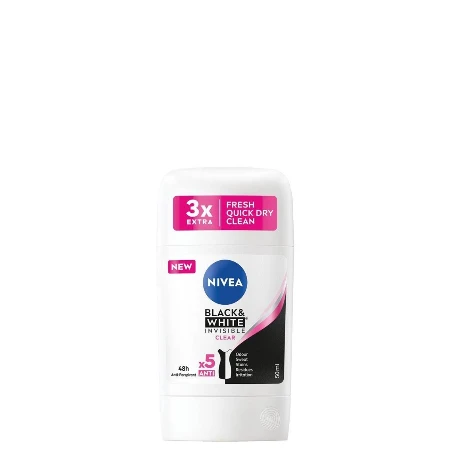 NIVEA STIK W.50ML BLACK&WHITE INVISIBLE 84153