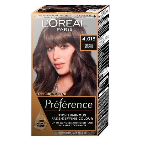 LOREAL PREFERENCE BOJA ZA KOSU 4.013 REFINED BROWN