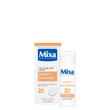 MIXA FLUID ZA LICE PROTIV TAMNIH FLEKA 50ML VITAMIN C+NIACINAMIDE SPF20
