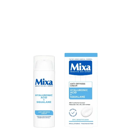 MIXA KREMA ZA LICE 50ML PROTIV SUVOĆE KOŽE HYALURONIC ACID+SQUALANE