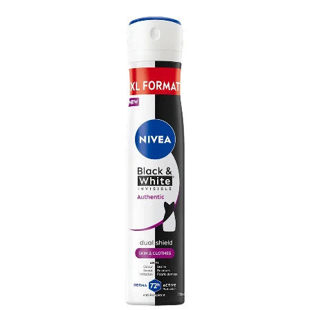 NIVEA DEO W.200ML BLACK&WHITE INVISIBLE AUTHENTIC 91810