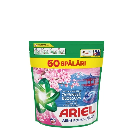 ARIEL KAPSULE ZA PRANJE VEŠA ALL-IN-1 60KOM JAPANESE BLOSSOM