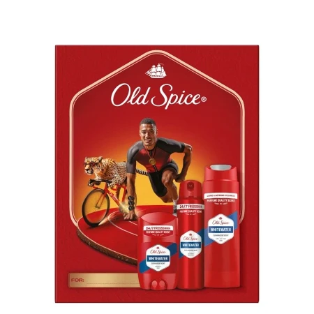 OLD SPICE SET WHITEWATER IRONMAN(STIK 50ML + GEL ZA TUŠIRANJE&ŠAMPON 250ML + DEO 150ML)