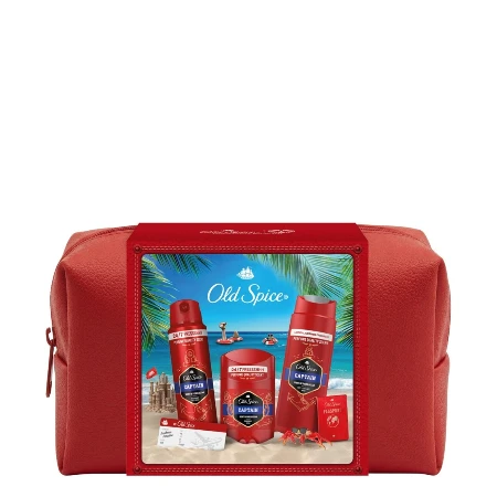 OLD SPICE SET CAPTAIN(STIK 50ML + GEL ZA TUŠIRANJE&ŠAMPON 250ML + DEO 150ML)NESESER
