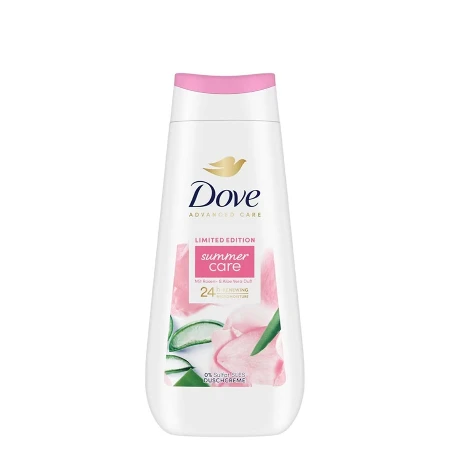 DOVE GEL 225ML SUMMER CARE ROSE WATER